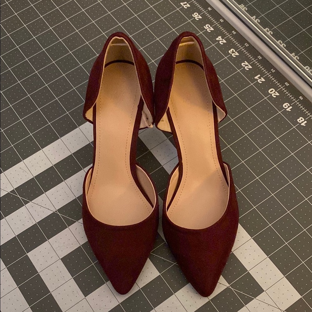 Elegant Burgundy Women's Heels